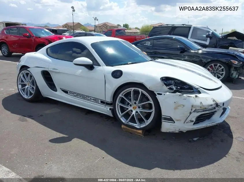 2025 Porsche 718 Cayman Style Edition VIN: WP0AA2A83SK255637 Lot: 42218504