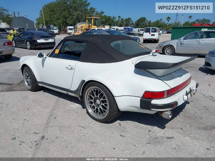 1985 Porsche 911 Carrera VIN: WP0ZZZ91ZFS151210 Lot: 42178110