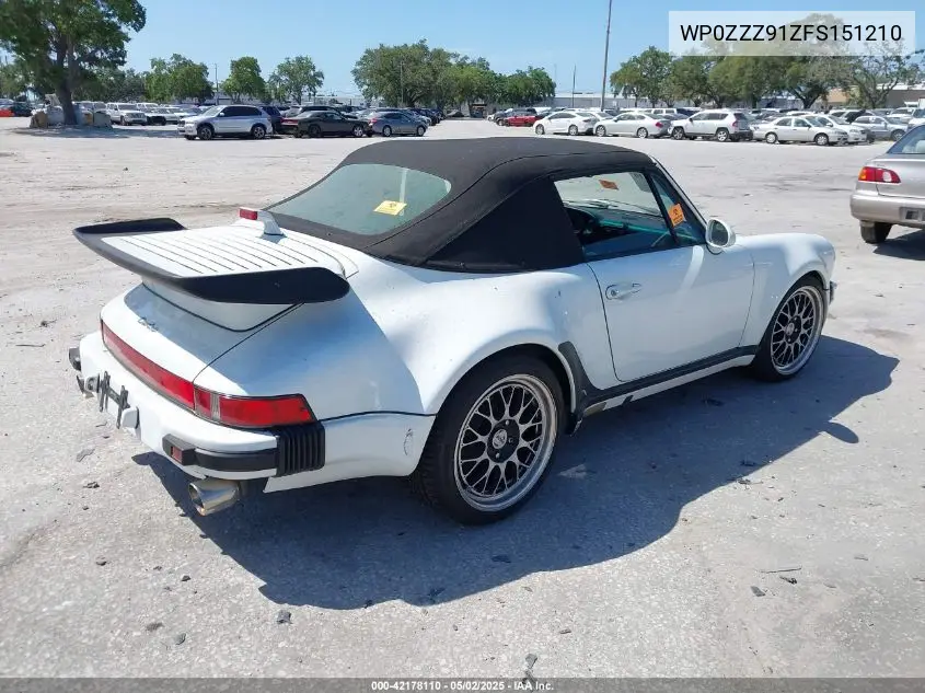 1985 Porsche 911 Carrera VIN: WP0ZZZ91ZFS151210 Lot: 42178110