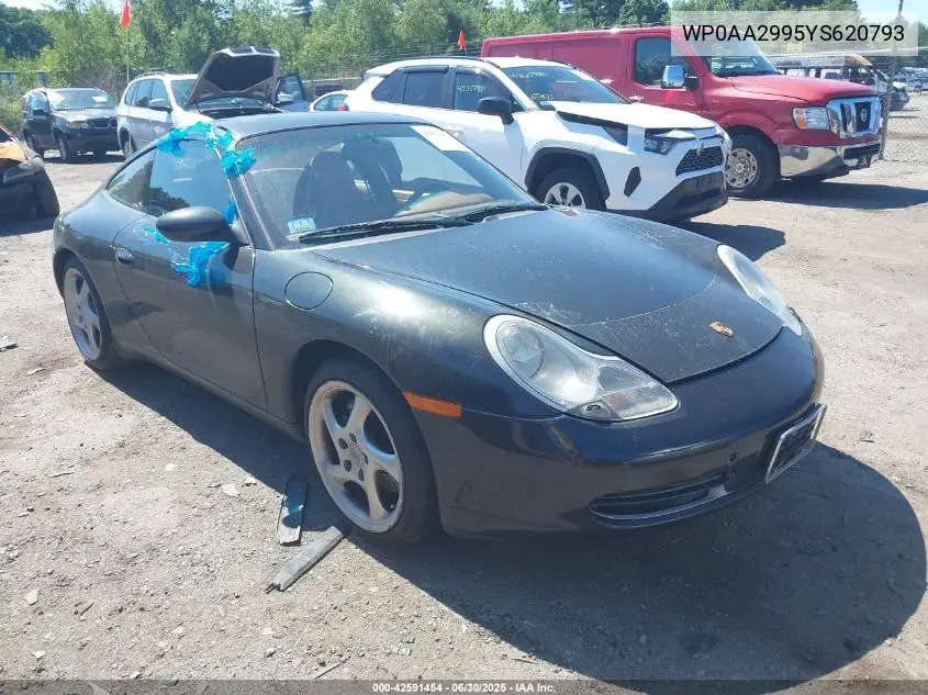 2000 Porsche 911 Carrera/Carrera 4 VIN: WP0AA2995YS620793 Lot: 42591454