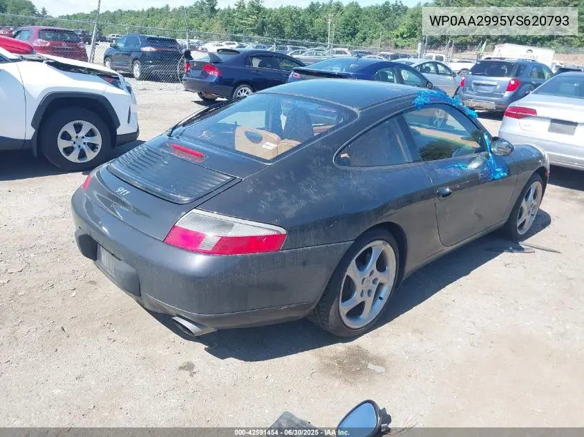 2000 Porsche 911 Carrera/Carrera 4 VIN: WP0AA2995YS620793 Lot: 42591454