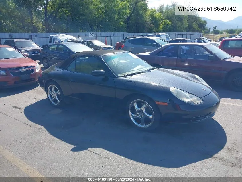 2001 Porsche 911 Carrera/Carrera 4 VIN: WP0CA29951S650942 Lot: 40169158