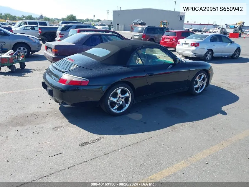 2001 Porsche 911 Carrera/Carrera 4 VIN: WP0CA29951S650942 Lot: 40169158
