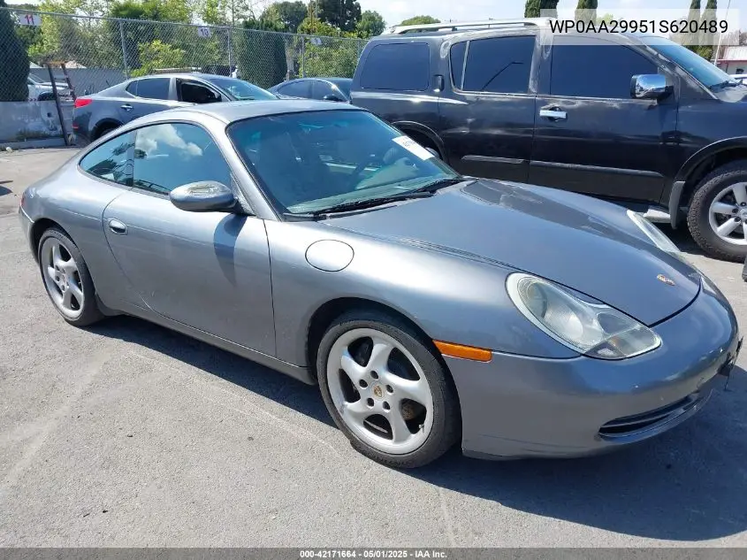 2001 Porsche 911 Carrera/Carrera 4 VIN: WP0AA29951S620489 Lot: 42171664
