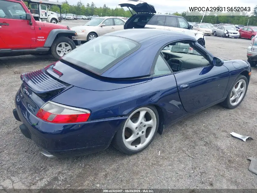 2001 Porsche 911 Carrera/Carrera 4 VIN: WP0CA29931S652043 Lot: 42323357