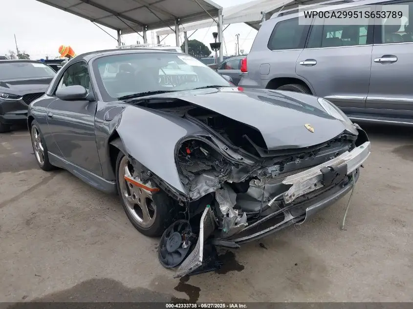 2001 Porsche 911 Carrera/Carrera 4 VIN: WP0CA29951S653789 Lot: 42333738