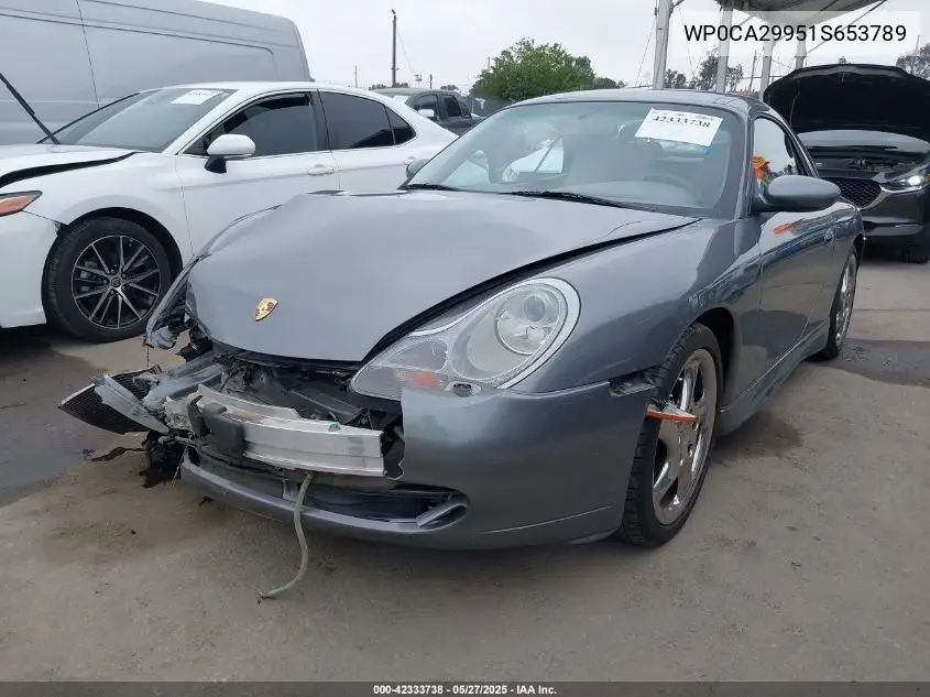 2001 Porsche 911 Carrera/Carrera 4 VIN: WP0CA29951S653789 Lot: 42333738