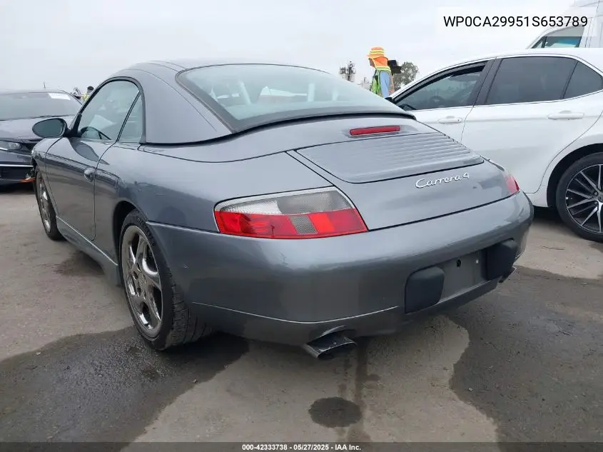 2001 Porsche 911 Carrera/Carrera 4 VIN: WP0CA29951S653789 Lot: 42333738