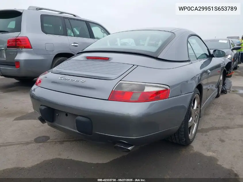 2001 Porsche 911 Carrera/Carrera 4 VIN: WP0CA29951S653789 Lot: 42333738