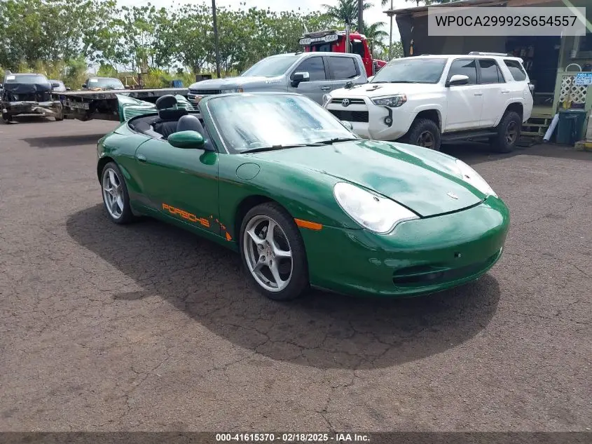 2002 Porsche 911 Carrera/Carrera 4 VIN: WP0CA29992S654557 Lot: 41615370