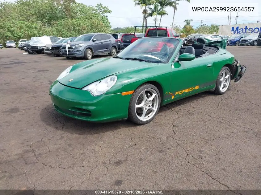 2002 Porsche 911 Carrera/Carrera 4 VIN: WP0CA29992S654557 Lot: 41615370