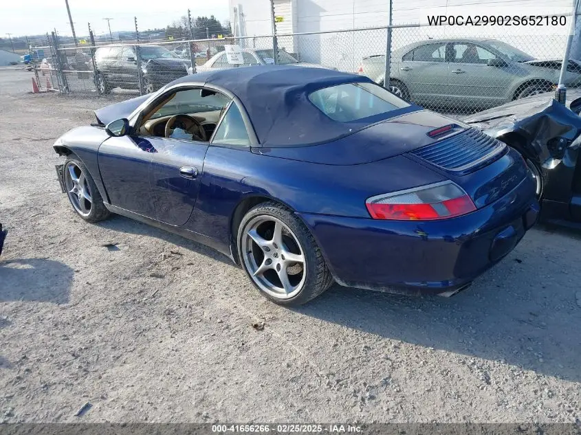 2002 Porsche 911 Carrera/Carrera 4 VIN: WP0CA29902S652180 Lot: 41656266