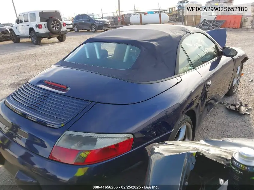 2002 Porsche 911 Carrera/Carrera 4 VIN: WP0CA29902S652180 Lot: 41656266