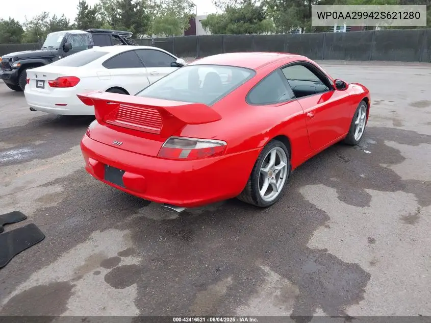 2002 Porsche 911 Carrera 4S/Turbo VIN: WP0AA29942S621280 Lot: 42416521