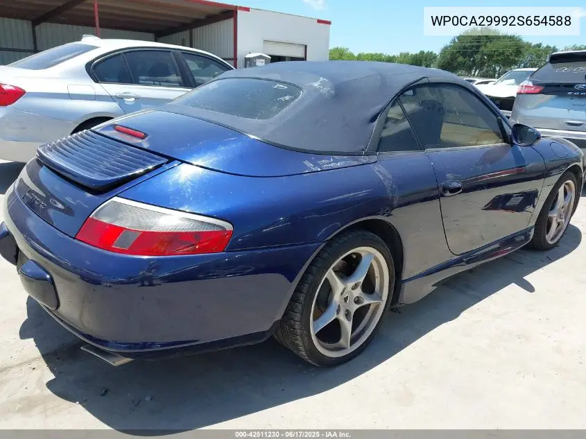2002 Porsche 911 Carrera/Carrera 4 VIN: WP0CA29992S654588 Lot: 42511230