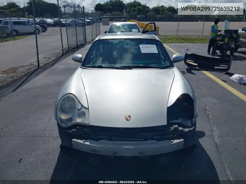 2002 Porsche 911 Targa VIN: WP0BA29972S635212 Lot: 42564433