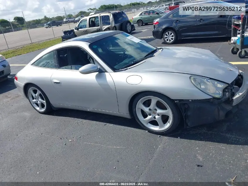 2002 Porsche 911 Targa VIN: WP0BA29972S635212 Lot: 42564433