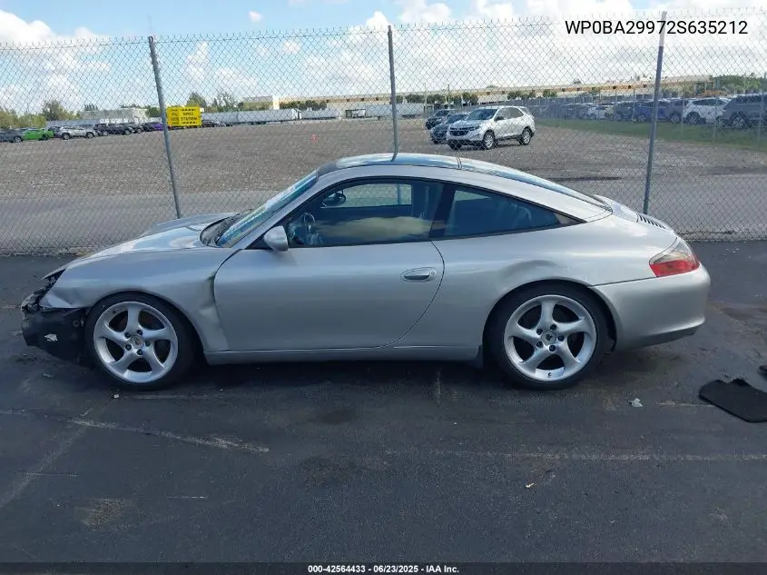 2002 Porsche 911 Targa VIN: WP0BA29972S635212 Lot: 42564433