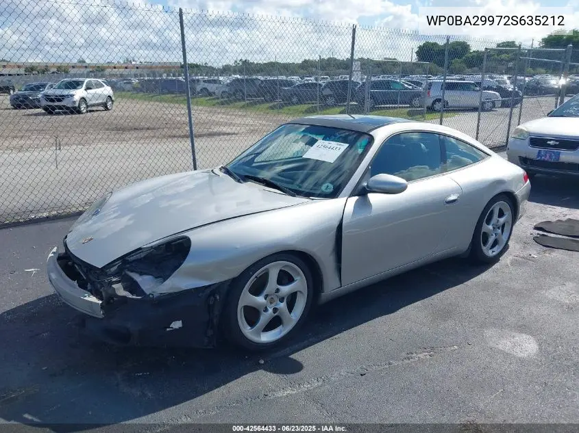 2002 Porsche 911 Targa VIN: WP0BA29972S635212 Lot: 42564433
