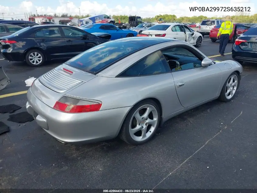 2002 Porsche 911 Targa VIN: WP0BA29972S635212 Lot: 42564433