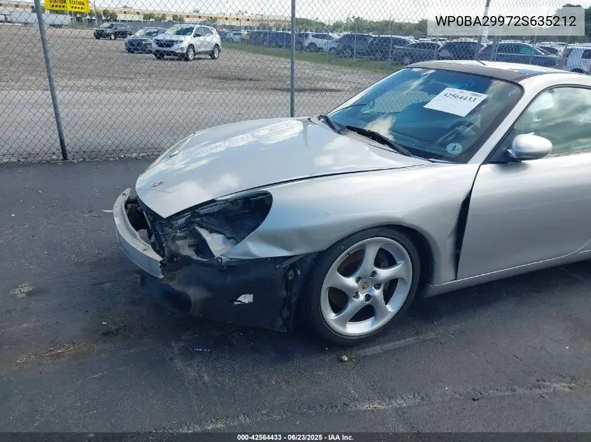 2002 Porsche 911 Targa VIN: WP0BA29972S635212 Lot: 42564433