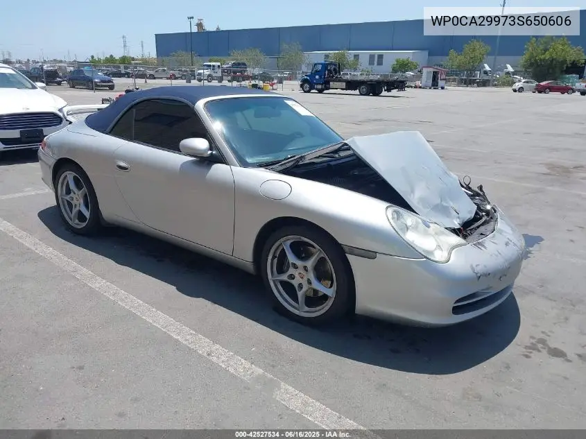 2003 Porsche 911 Carrera/Carrera 4 VIN: WP0CA29973S650606 Lot: 42527534