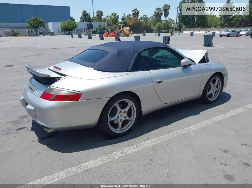 2003 Porsche 911 Carrera/Carrera 4 VIN: WP0CA29973S650606 Lot: 42527534
