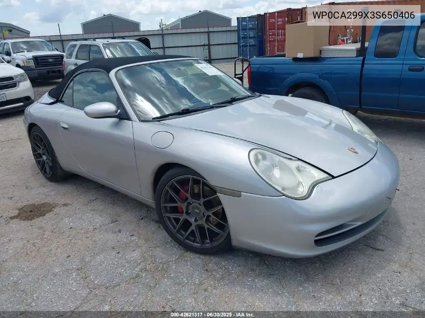 2003 Porsche 911 Carrera Carrera (M6)/Carrera 4 (M6) VIN: WP0CA299X3S650406 Lot: 42621317
