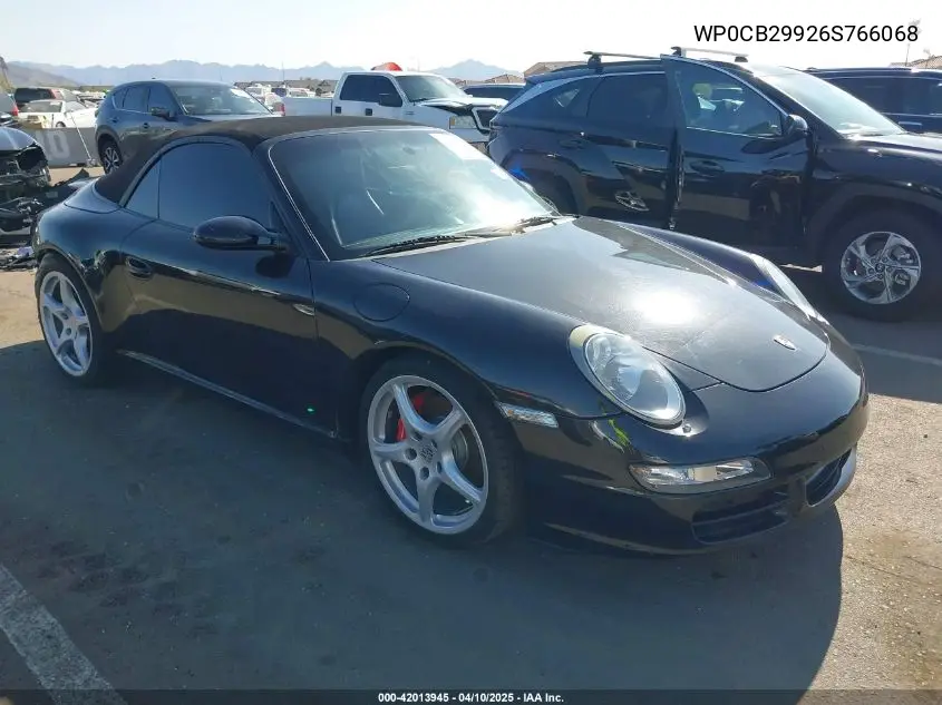2006 Porsche 911 Carrera 4S/Carrera S VIN: WP0CB29926S766068 Lot: 42013945