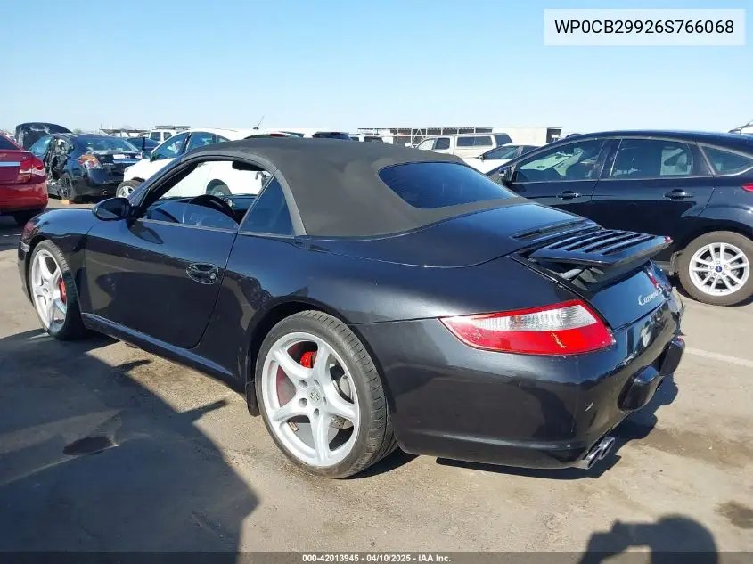 2006 Porsche 911 Carrera 4S/Carrera S VIN: WP0CB29926S766068 Lot: 42013945