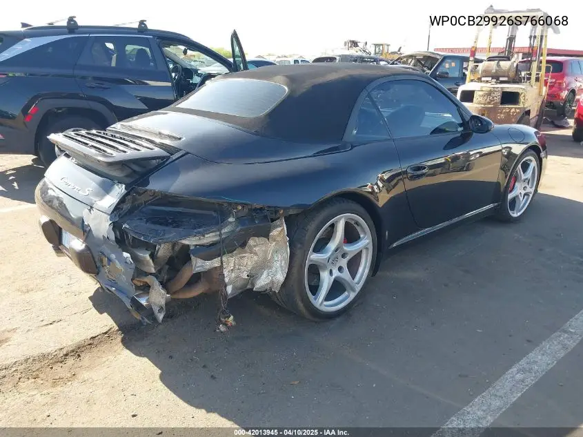 2006 Porsche 911 Carrera 4S/Carrera S VIN: WP0CB29926S766068 Lot: 42013945