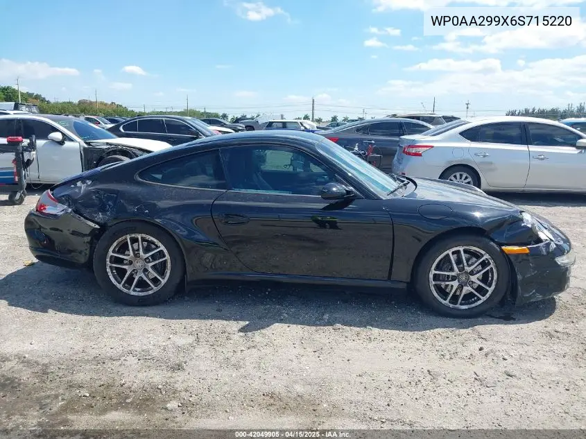 2006 Porsche 911 Carrera/Carrera 4 VIN: WP0AA299X6S715220 Lot: 42049905