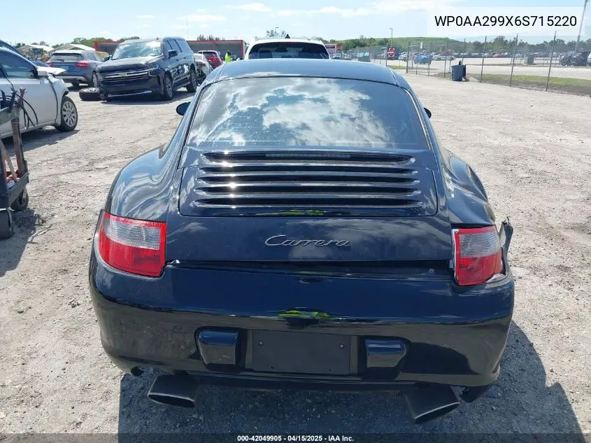 2006 Porsche 911 Carrera/Carrera 4 VIN: WP0AA299X6S715220 Lot: 42049905