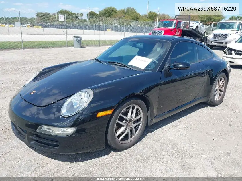 2006 Porsche 911 Carrera/Carrera 4 VIN: WP0AA299X6S715220 Lot: 42049905