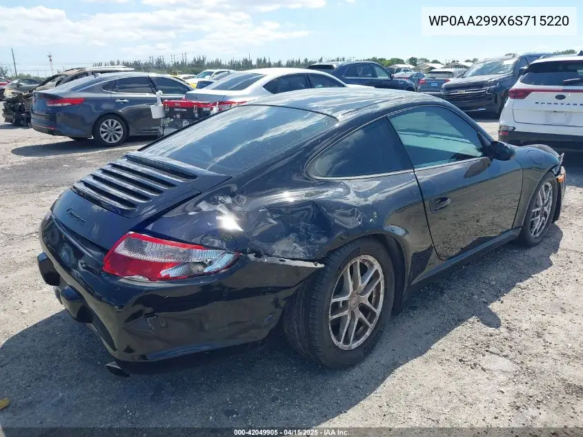 2006 Porsche 911 Carrera/Carrera 4 VIN: WP0AA299X6S715220 Lot: 42049905