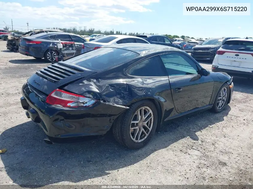 2006 Porsche 911 Carrera/Carrera 4 VIN: WP0AA299X6S715220 Lot: 42049905