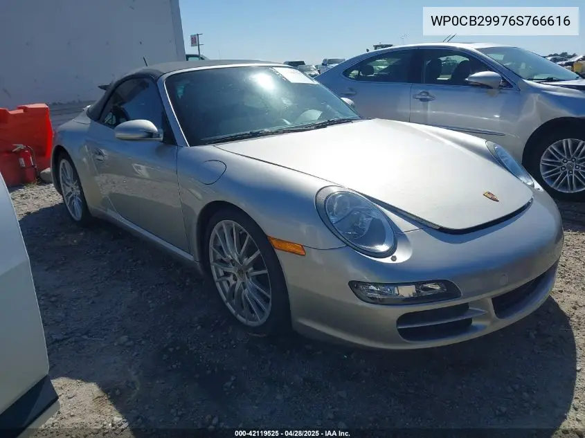 2006 Porsche 911 Carrera 4S/Carrera S VIN: WP0CB29976S766616 Lot: 42119525