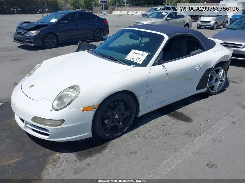 2006 Porsche 911 Carrera/Carrera 4 VIN: WP0CA29976S756106 Lot: 42397570