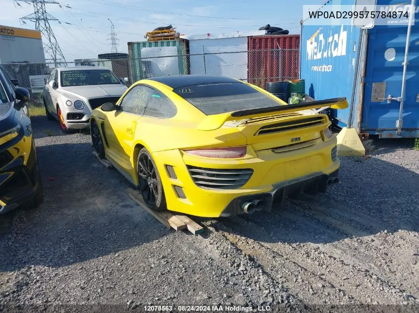 2007 Porsche 911 VIN: WP0AD299575784874 Lot: 12078563