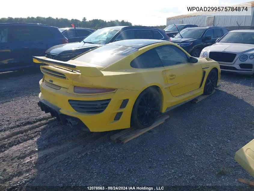 2007 Porsche 911 VIN: WP0AD299575784874 Lot: 12078563