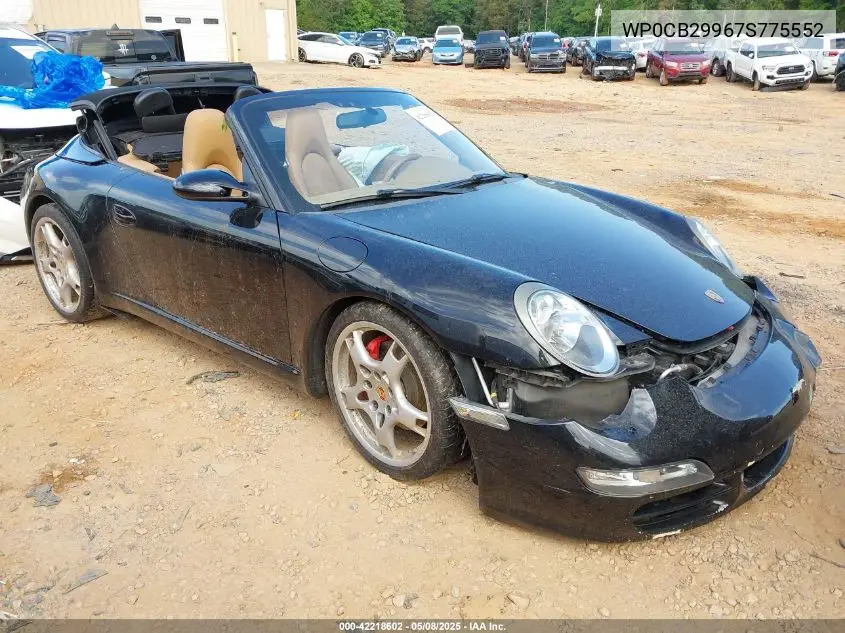2007 Porsche 911 Carrera 4S/Carrera S VIN: WP0CB29967S775552 Lot: 42218602
