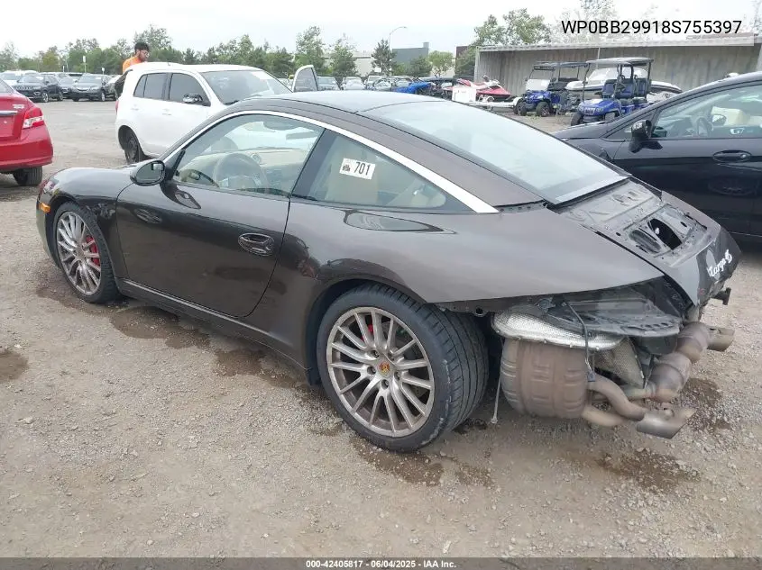 2008 Porsche 911 Targa 4S VIN: WP0BB29918S755397 Lot: 42405817