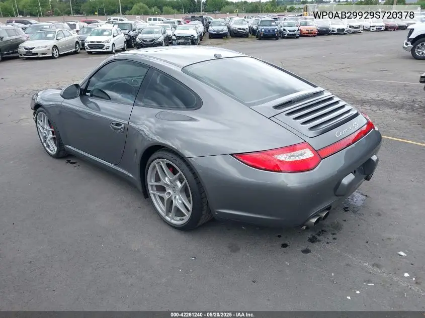 2009 Porsche 911 Carrera 4S VIN: WP0AB29929S720378 Lot: 42261240