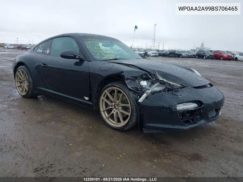 2011 Porsche 911 Carrera 2/Carrera 4 VIN: WP0AA2A99BS706465 Lot: 12320101