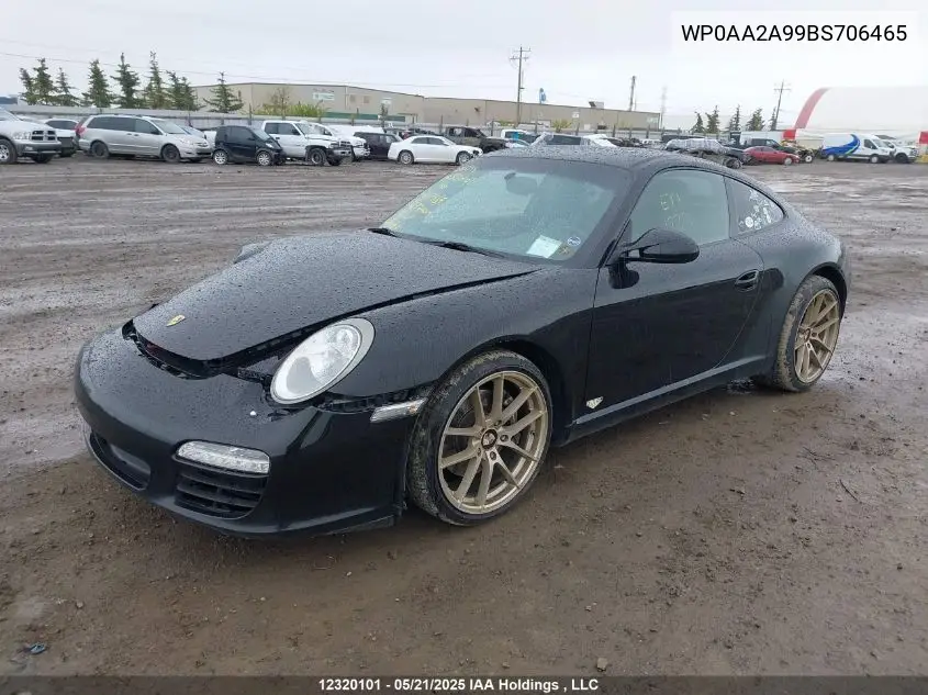 2011 Porsche 911 Carrera 2/Carrera 4 VIN: WP0AA2A99BS706465 Lot: 12320101