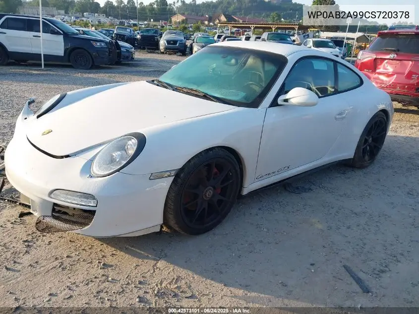 2012 Porsche 911 Carrera Gts VIN: WP0AB2A99CS720378 Lot: 42573101