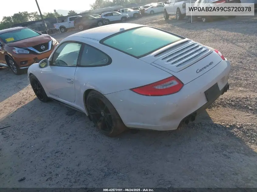 2012 Porsche 911 Carrera Gts VIN: WP0AB2A99CS720378 Lot: 42573101