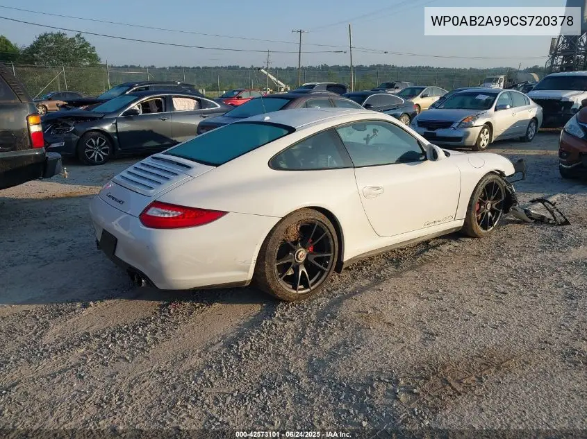 2012 Porsche 911 Carrera Gts VIN: WP0AB2A99CS720378 Lot: 42573101