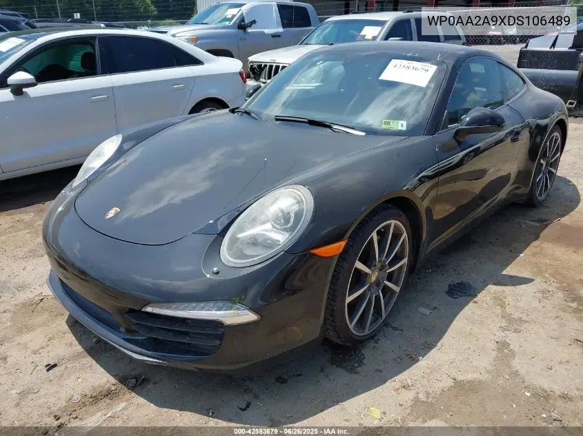 2013 Porsche 911 Carrera VIN: WP0AA2A9XDS106489 Lot: 42583679