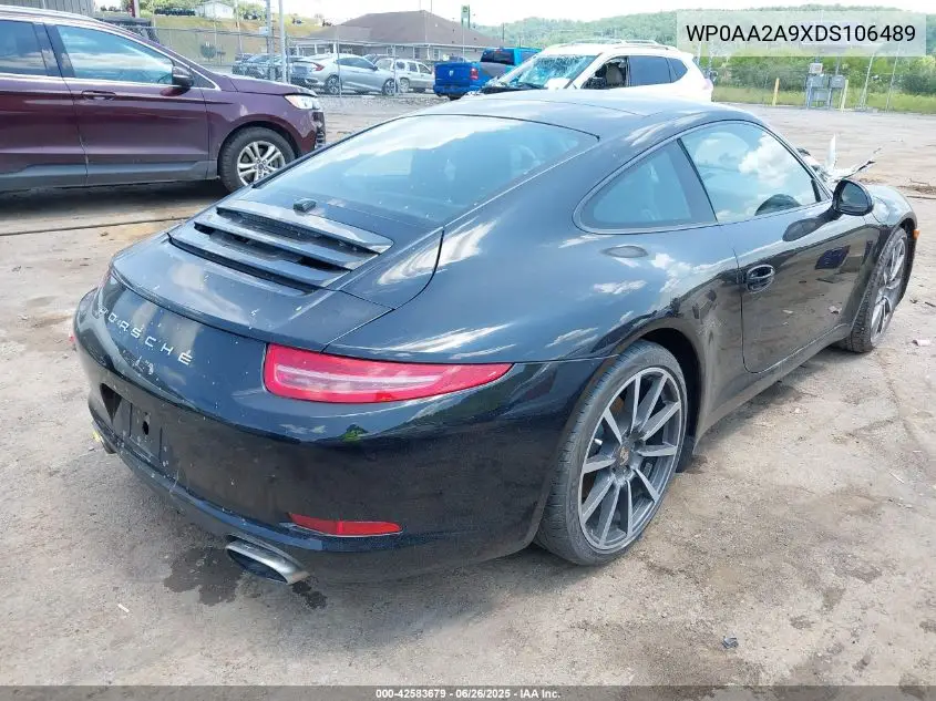 2013 Porsche 911 Carrera VIN: WP0AA2A9XDS106489 Lot: 42583679